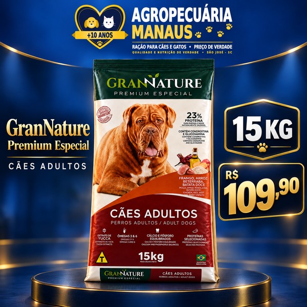 Ração GranNature Premium Especial Cães Adultos 15 kg