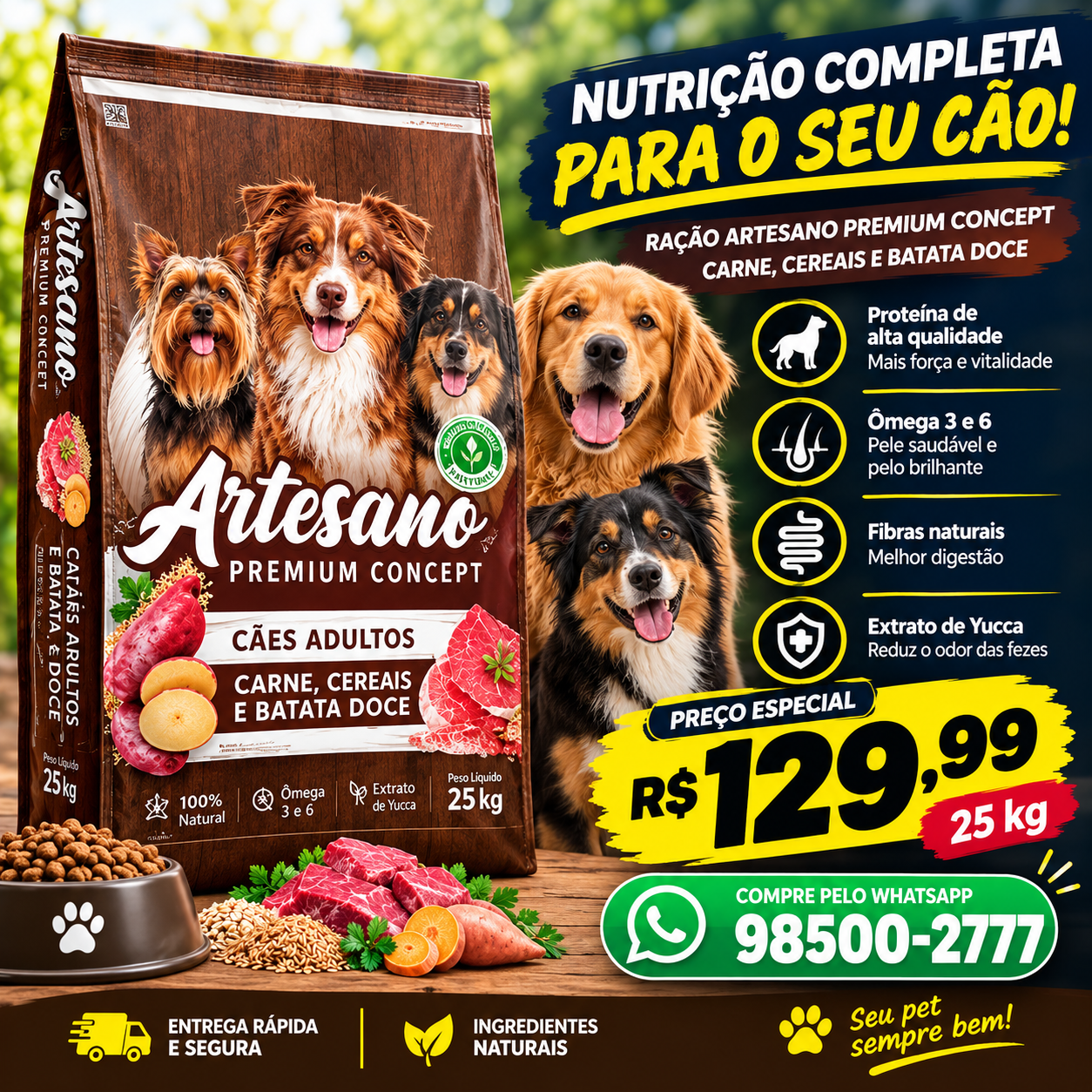 Ração Artesano Premium Concept para Cães Adultos