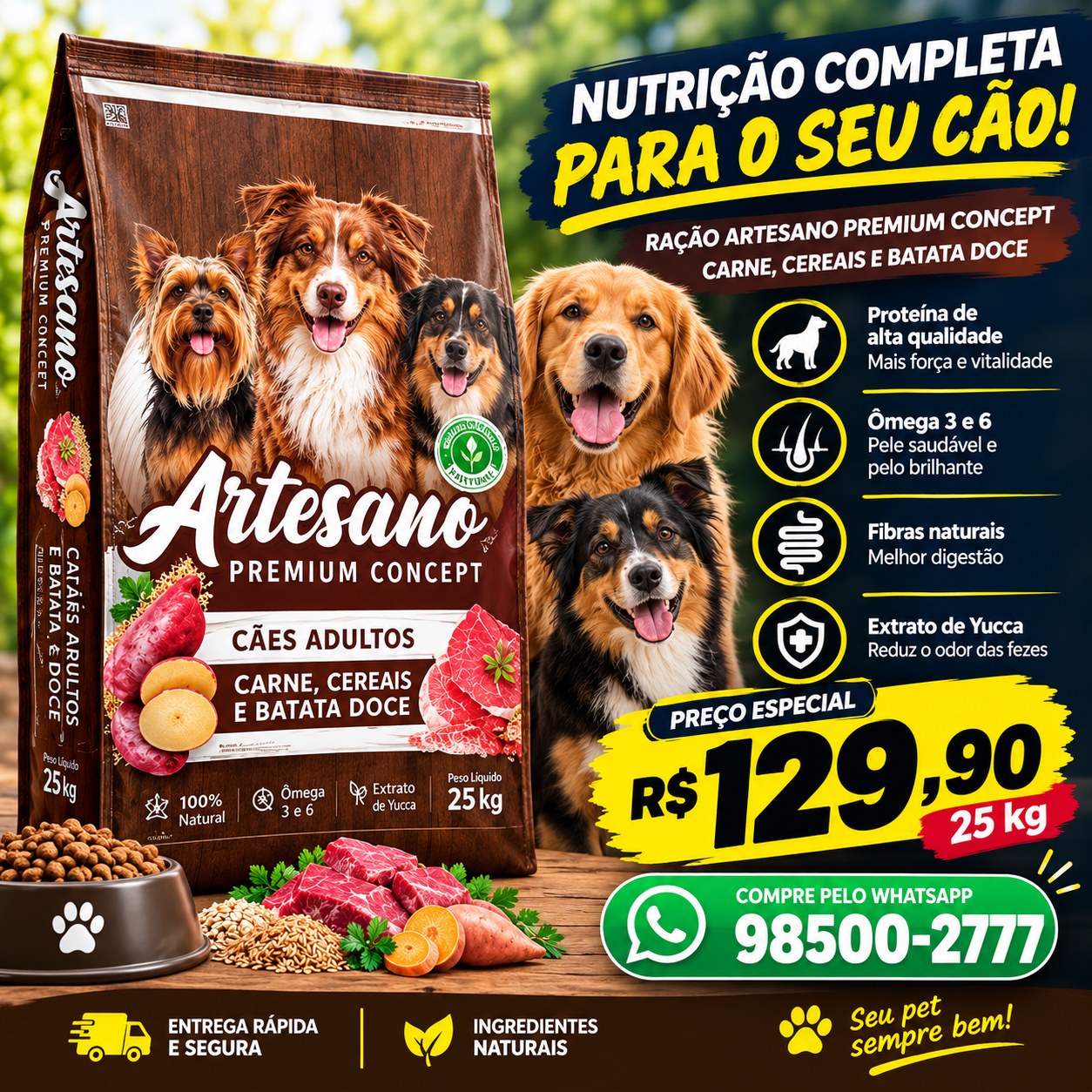 Ração Artesano Premium Concept para Cães Adultos